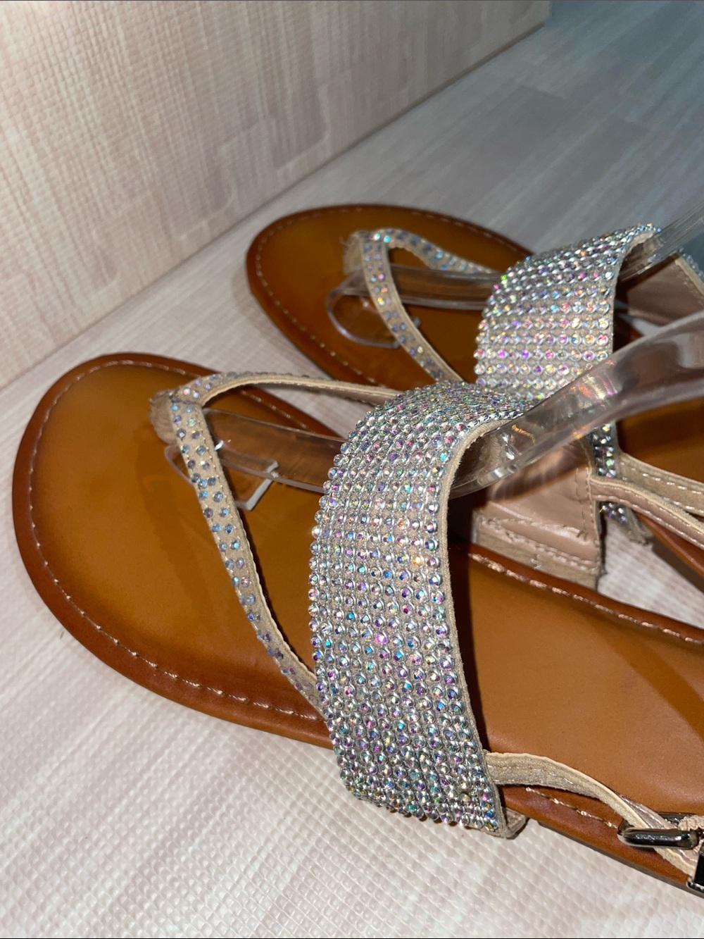 C&M Rhinestone Strappy Sandals - Picture 3 of 5
